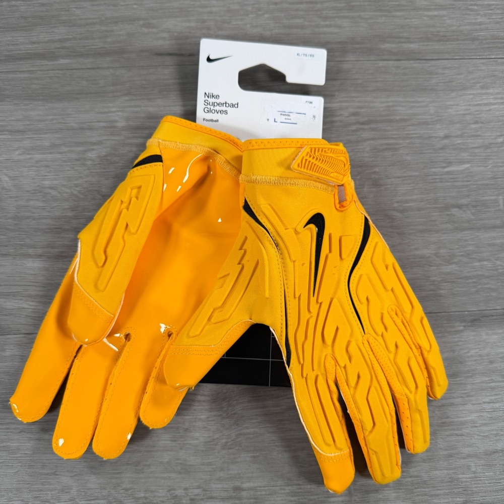 Nike Superbad 7.0 Football Gloves Magnigrip+ HF0311-702 Yellow Black Size XL